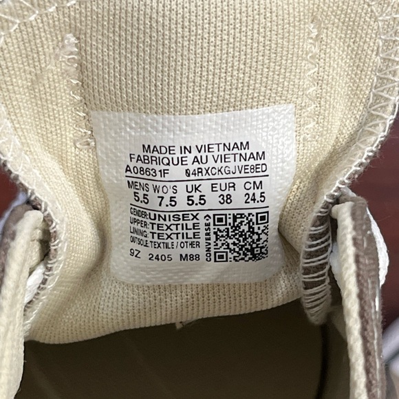 Converse CTAS OX Low Top Womens 7.5 Classic Taupe Canvas Sneaker Shoe A08631F - Picture 15 of 16